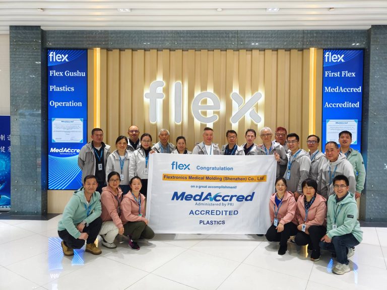 Flex Medical Molding (Shenzhen) Co., Ltd Becomes First Site Within Flex to Achieve Plastics Injection Molding Medaccred Progam Accreditation