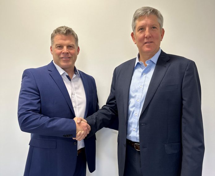 Chuck Churn, Director of Principal Relations, Lintech International LLC (right) and Tyler Kilgannon, Head of Sales & Marketing, North America, Heubach Group (left).
