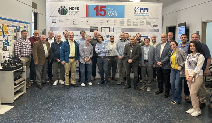 MAB members celebrate the group’s 15th year anniversary at its recent meeting.