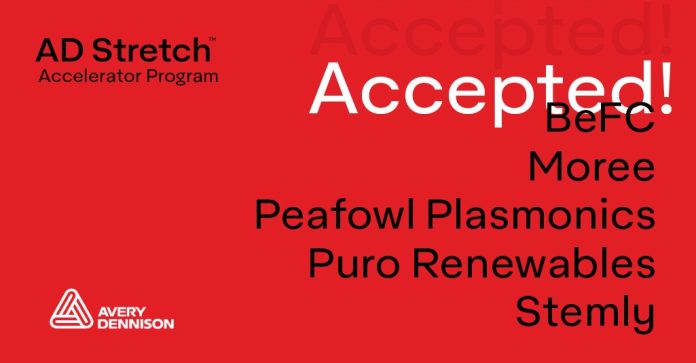 Avery Dennison Announces Second Cohort of Startups in Its AD Stretch Accelerator Program.